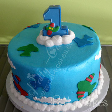 Boy Birthday Cake Airplane 01