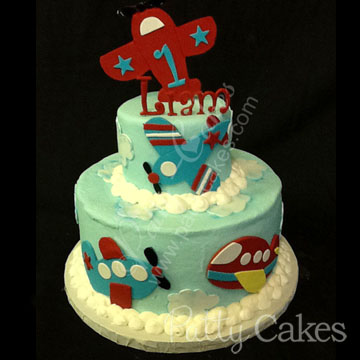 Boy Birthday Cake Airplane 04