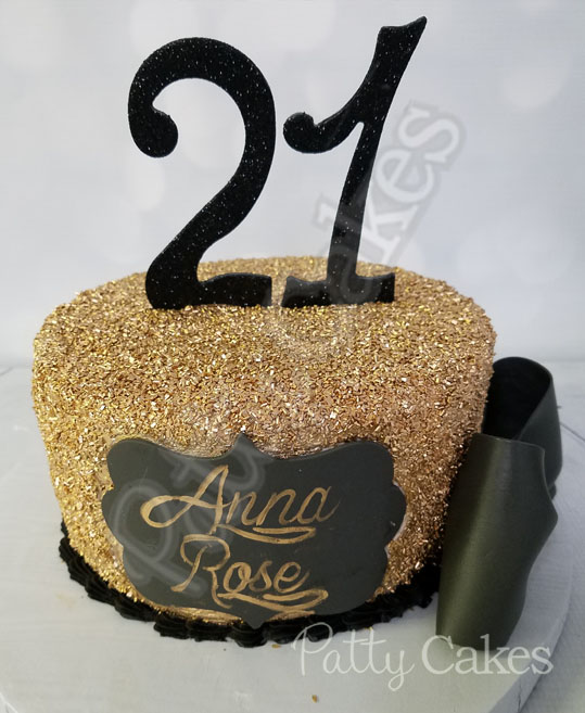 female 21st birthday cake