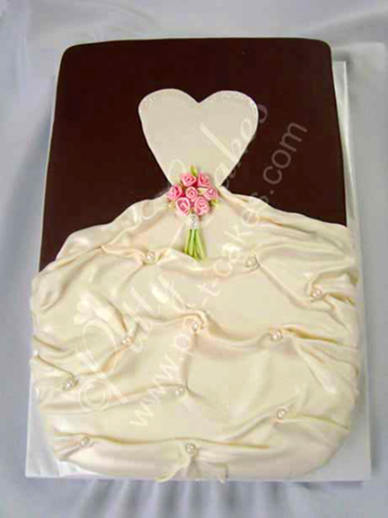 White Corset Bridal Shower Cake — Bridal Shower