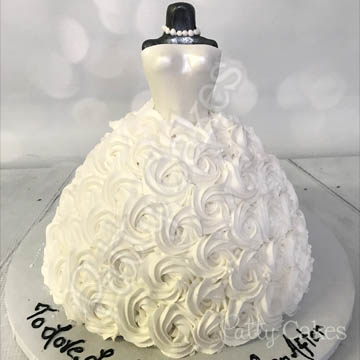White Corset Bridal Shower Cake — Bridal Shower