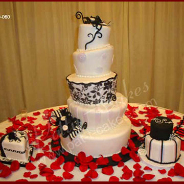 Wedding Cake 043, Topsy Turvy Cake