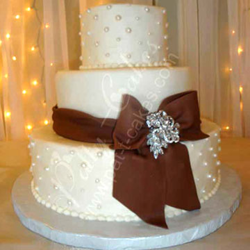 Wedding Cake 046, Bow Cake