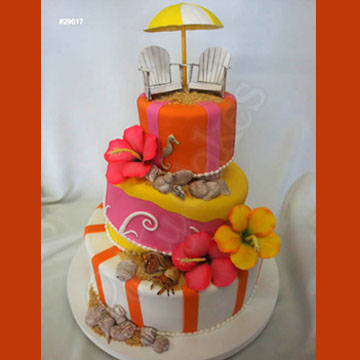 Wedding Cake 048, Seashore Cake