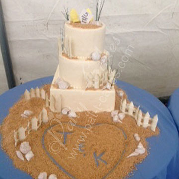 Wedding Cake 049, Beach Cake