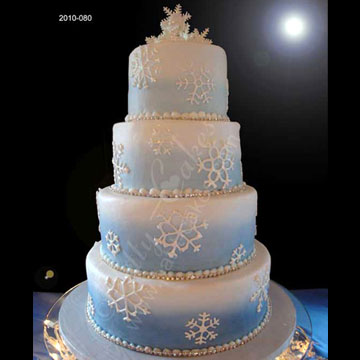 Wedding Cake 050, Snowflake Cake