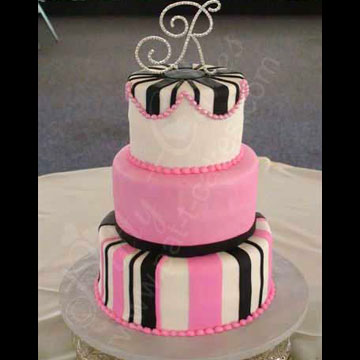 Wedding Cake 052, Hot Pink Cake
