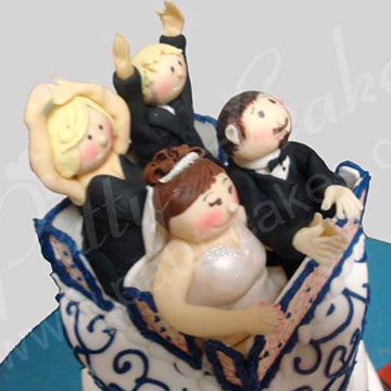 Wedding Cake 055b, Rollercoaster Cake Top