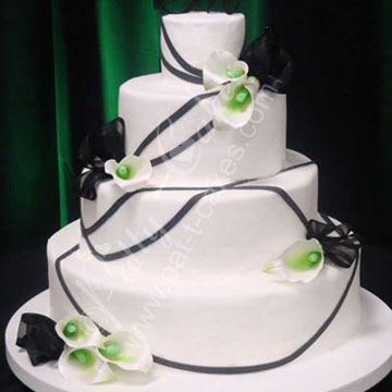 Wedding Cake 057, Calla Lily Cake