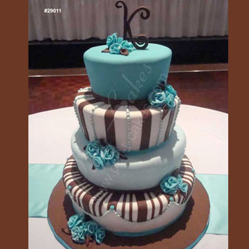 Wedding Cake 060, Stripe Cake